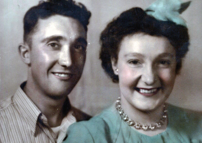 photo courtesy John Underwood | Laureen Jesmer with cousin Jim Conklin. Laureen, Jim, and “Jack” Conklin were raised as siblings after May Jesmer Conklin passed away.