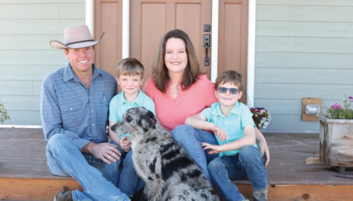The Whitemarshes: Keith, Clancy, Joanna and Weston with their dog Cisco.