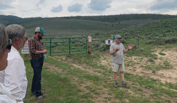 photo by Anna Drexler Dreis | Dan Notal gives an update on the Himebaugh Creek property in Hot Sulphur Springs. photo by Anna Drexler Dreis | Dan Notal gives an update on the Himebaugh Creek property in Hot Sulphur Springs.