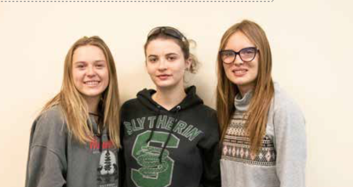 photo by Kim Cameron | The first official girls wrestling team! The three West Grand high schoolers attended the last school board meeting where the board members voted to allow the first ever West Grand girls team to compete. girls are coached by Shawn Lechman and Mitch Lockhart. photo by Kim Cameron | The first official girls wrestling team! The three West Grand high schoolers attended the last school board meeting where the board members voted to allow the first ever West Grand girls team to compete. girls are coached by Shawn Lechman and Mitch Lockhart.